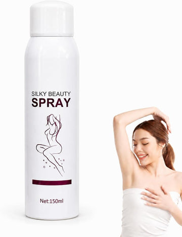 Silky Beauty Spray, Quick and Painless Hair Removal Spray Foam for Legs, Arms, Underarms, Chest, Back, for Men and Women Skin Care